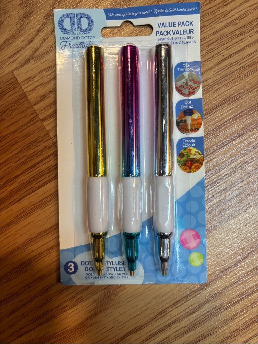 NWT DIAMOND DOTZ® Freestyle Sparkle Ergo Stylus Value Pack of 3